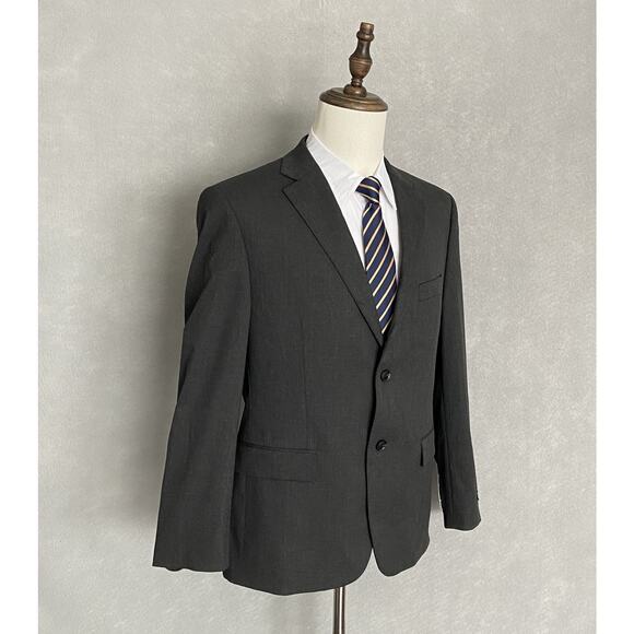 Alfani Men's 40 Short Suit Jacket Classic Fit Stretch Solid Charcoal NEW - Picture 3 of 11